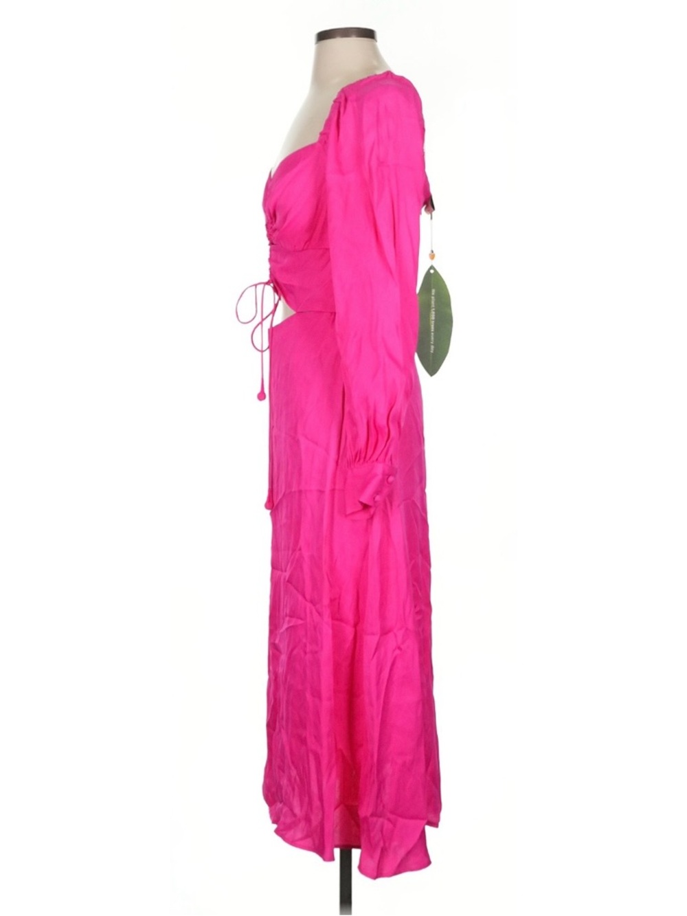 NWT Farm Rio Hot Pink Cutout Midi Dress - Sz Small 🩷 - Picture 8 of 10